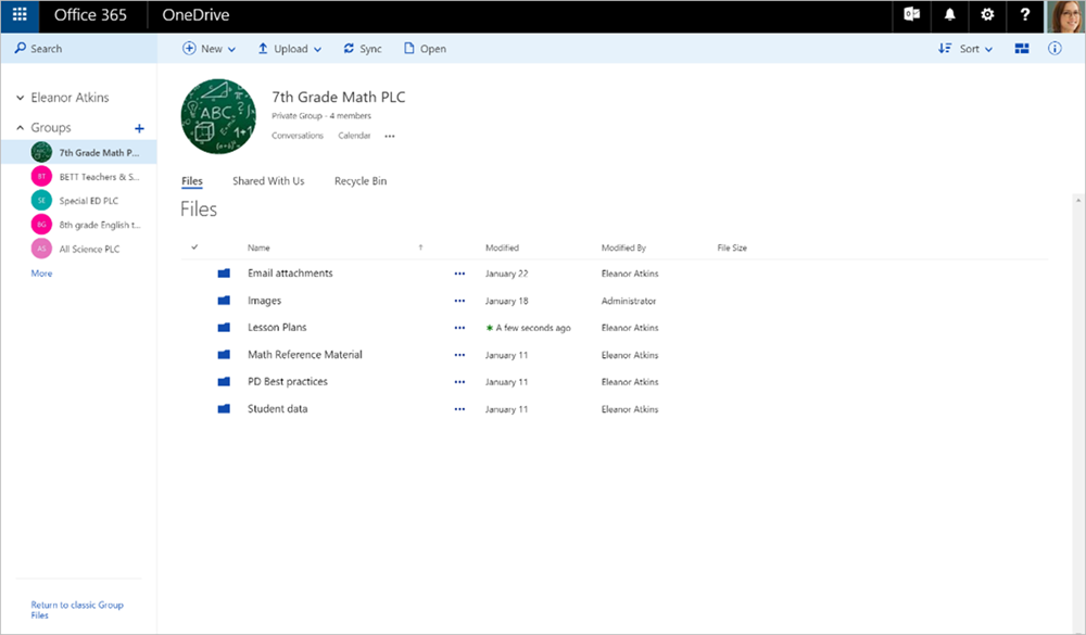 Professional Learning Community Groups in Office 365 Education 4
