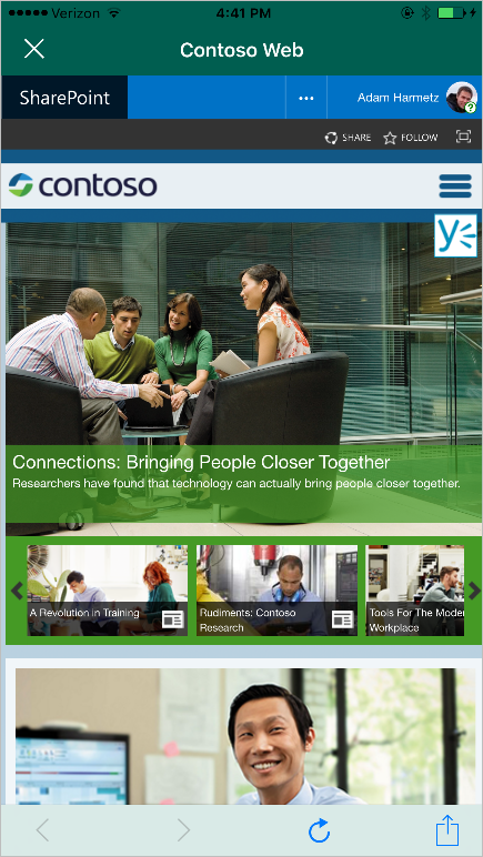 the SharePoint mobile app for iOS is now available 5