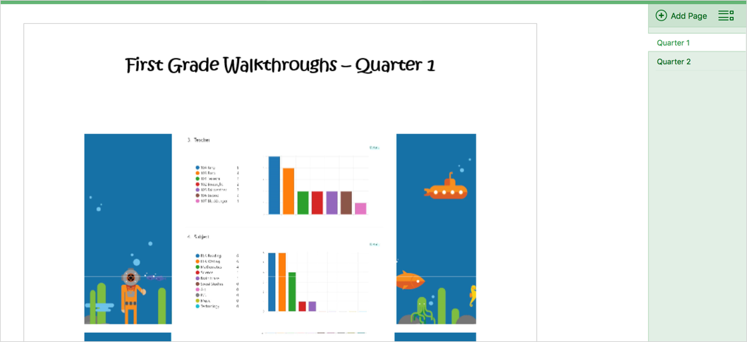 First Grade Walkthroughs