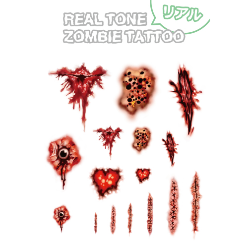 ゾンビメイク タトゥーシール 画像スライド-2