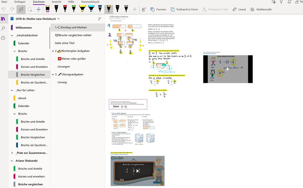 Beispiel eines Unterrichtsplanes für eine Mathematikstunde
