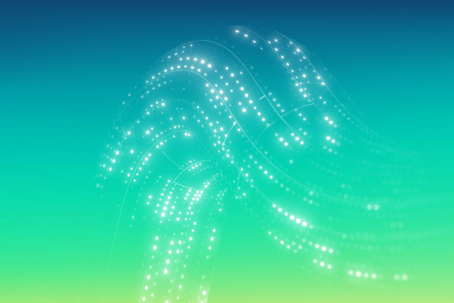 Energy path illustration shown on gradient mesh background
