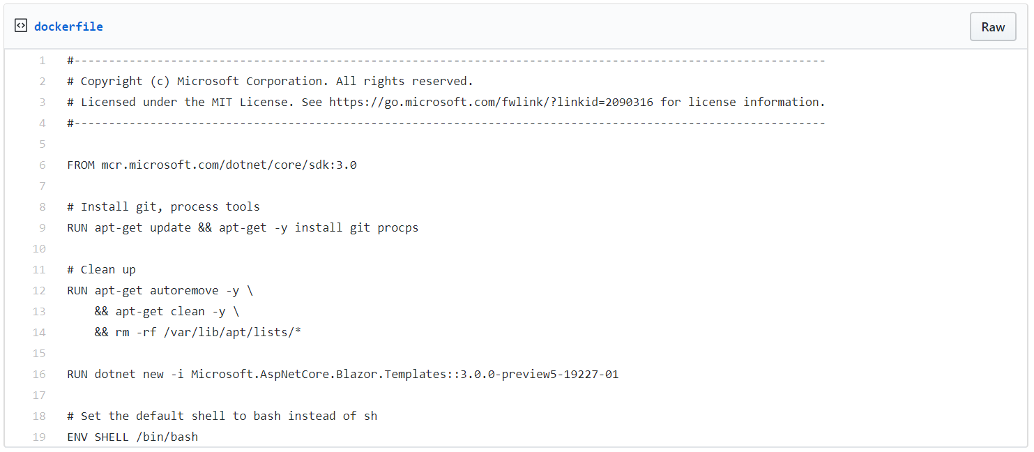 Dockerfile (from Github)