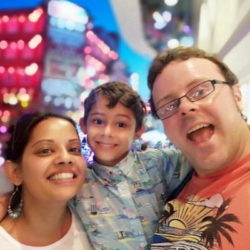 A photo of Peter Farrell and his family