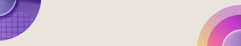 Decorative image with purple, pink, and yellow spirals.