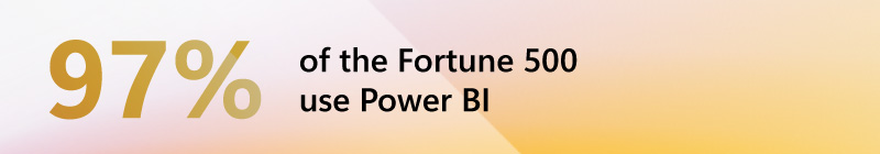 97% of the Fortune 500 use Power BI
