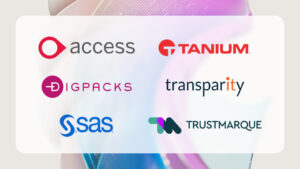 A group of logos on a white background