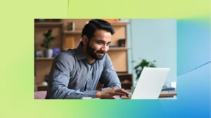 Man looking at laptop