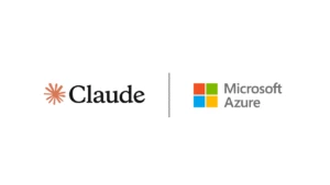 A white image showing the logos for Anthropic Claude and Microsoft Azure