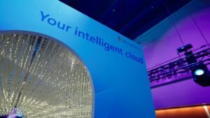 Image of a board with text "Your intelligent cloud"