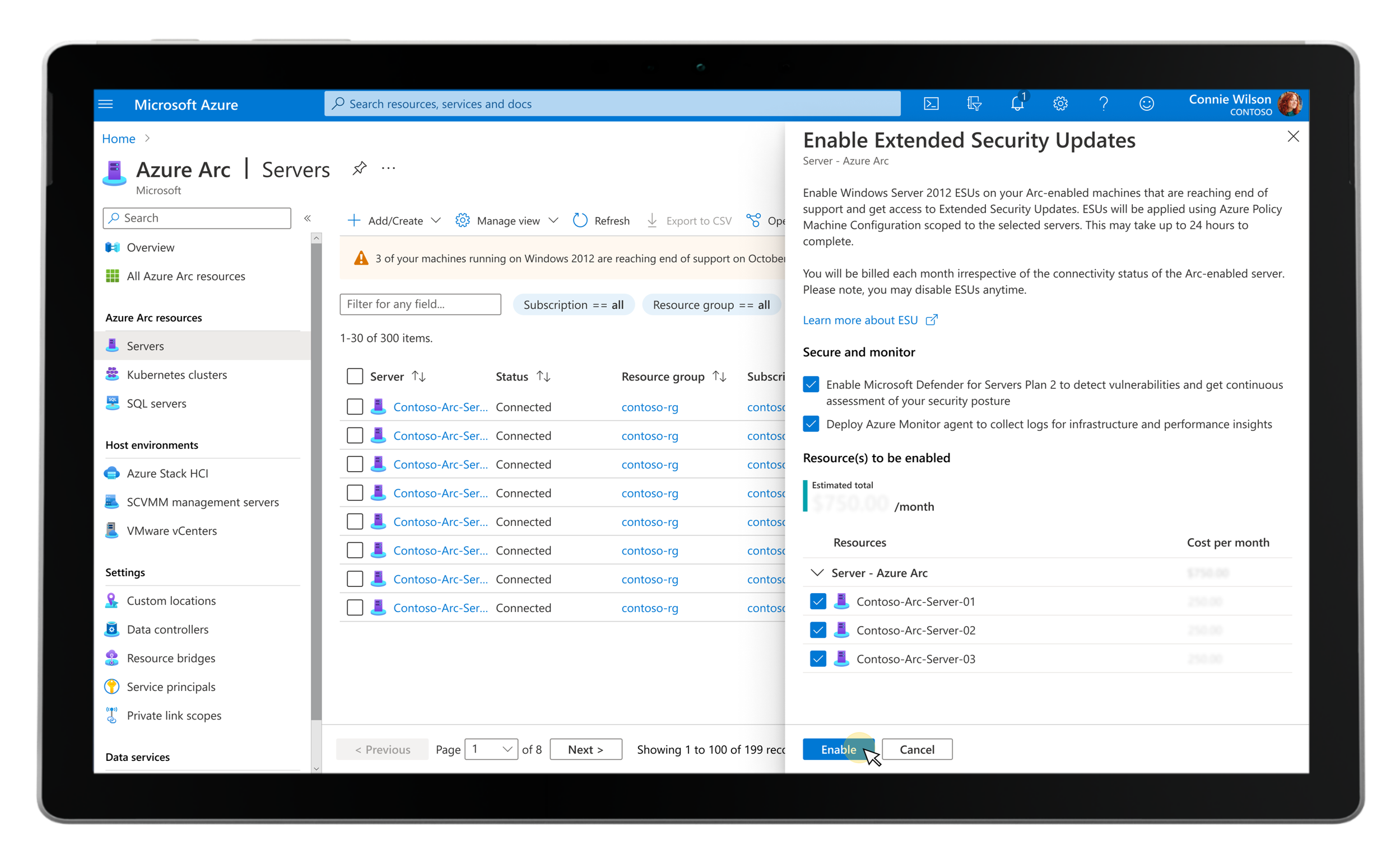 A screen shot of Azure Portal.