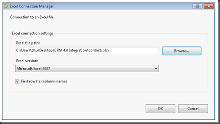 Excel Connection Manager
