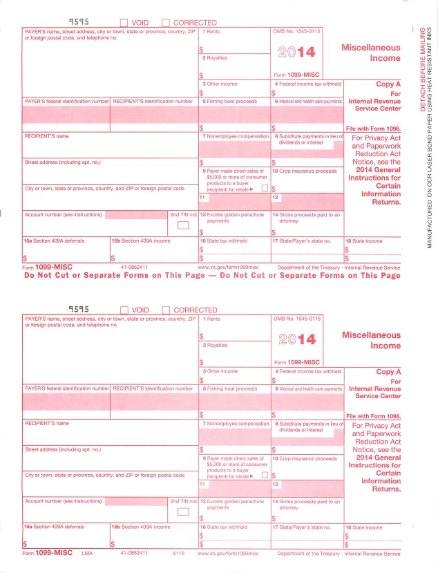1099-MISC form.