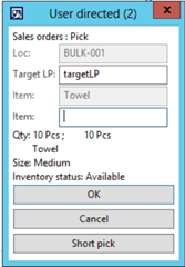 Getting blocked until scanning the product identifier, which in this case can be a bar code or a GTIN code.