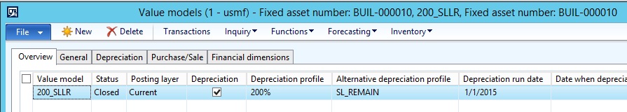 Original fixed asset status.
