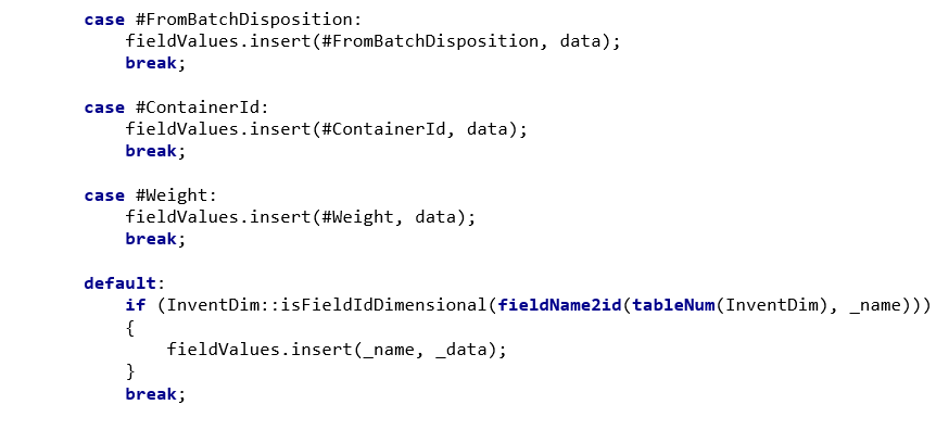 Code added to the end of the process control method.