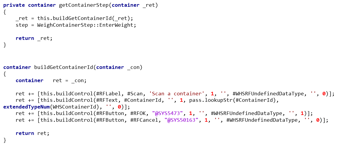 Private container get container step method.