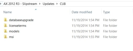 Four files in the CU 8 folder.