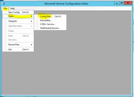 Opening the TXT file from the configuration tool.