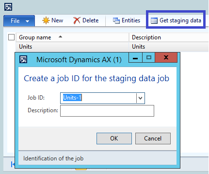 Create a job ID for the staging data job.