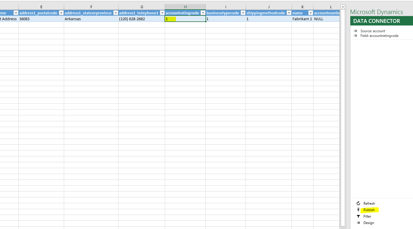 Clicking on publish after all records are fixed.