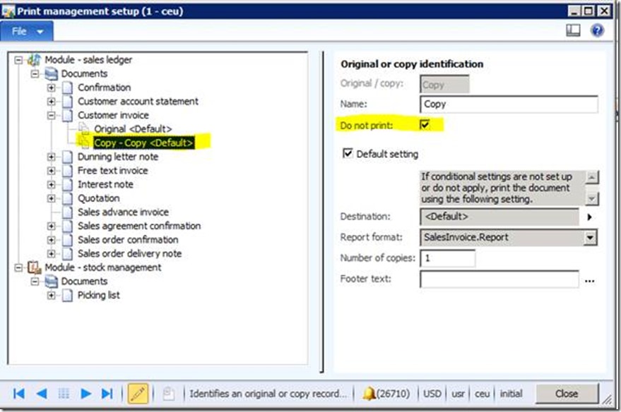 clip_image010 Verify do not print is enabled.