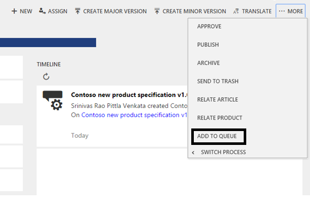 Clicking add to queue.