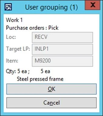 Validating item is picked up.