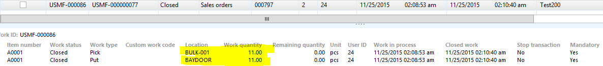 Total quantity picked during over picking.