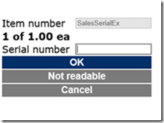 Flow requesting registration of the serial number being returned.