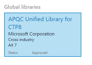 APQC Unified Library for CTP8.