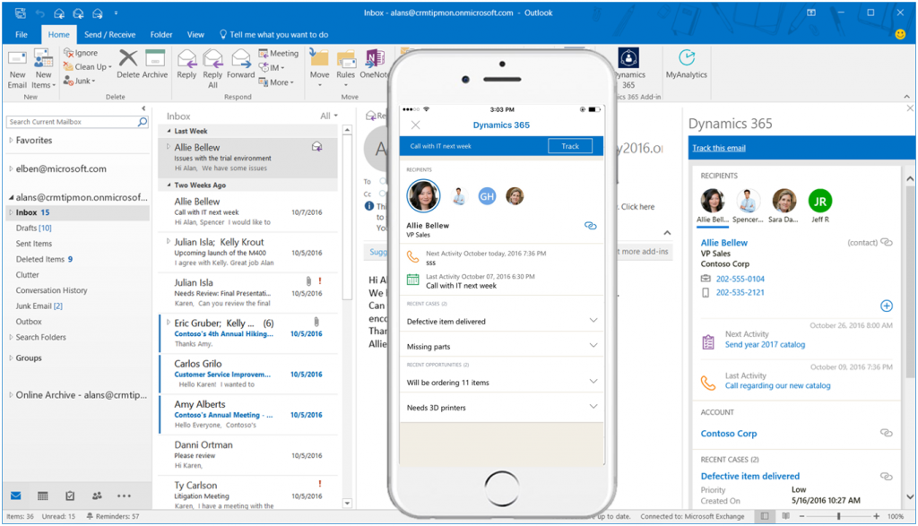 Dynamics 365 app for Outlook