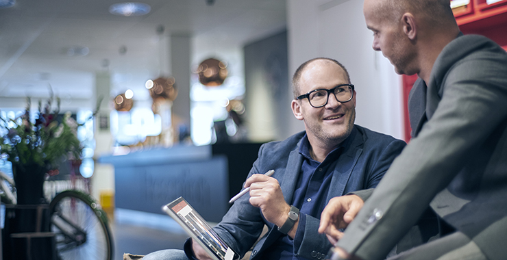 a man sitting in a room