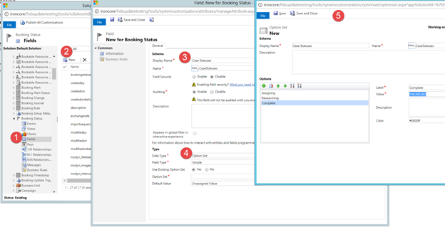 New option set_Case Statuses
