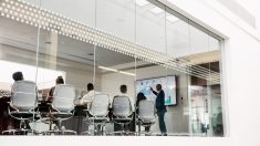 a group of people performing on a counter