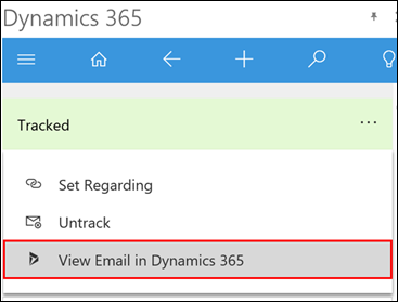 View tracked email or appointment