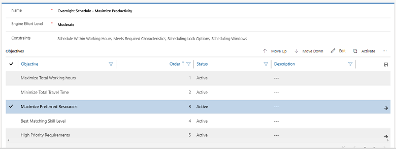 Screenshot of selection