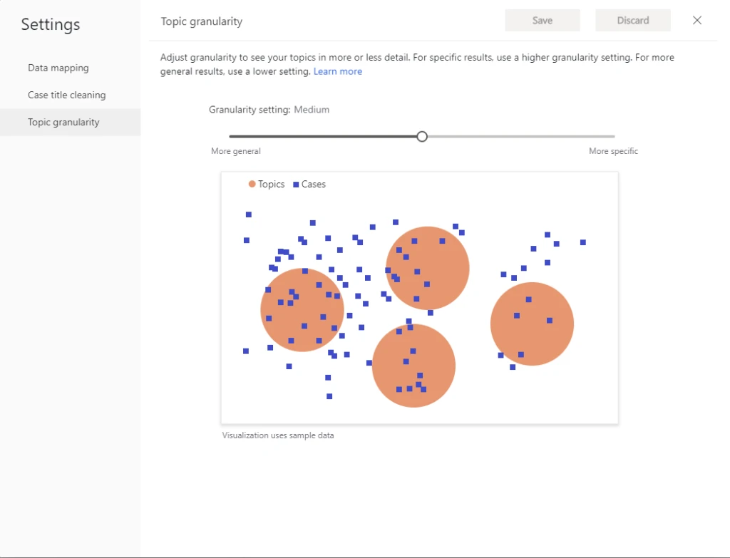 Set the scope of topics based on your business needs