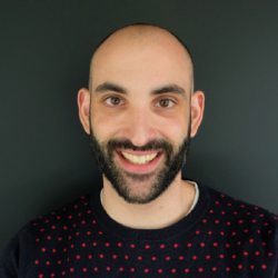 a man looking at the camera