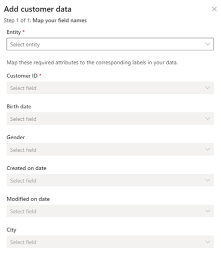 Screenshot of a portion of the customer profile attributes mapping settings.