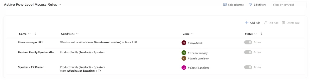 Image: Row Level Access Demand Planning APP