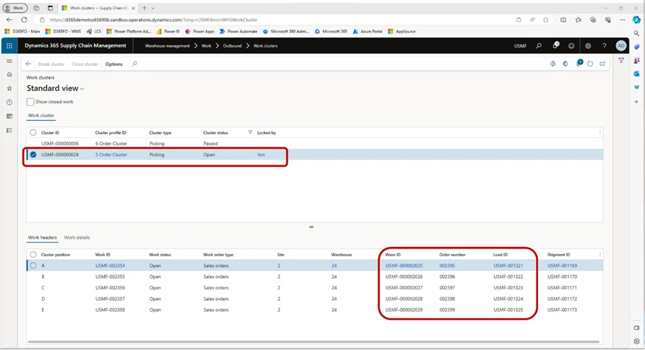 Image: Work clusters screenshot.