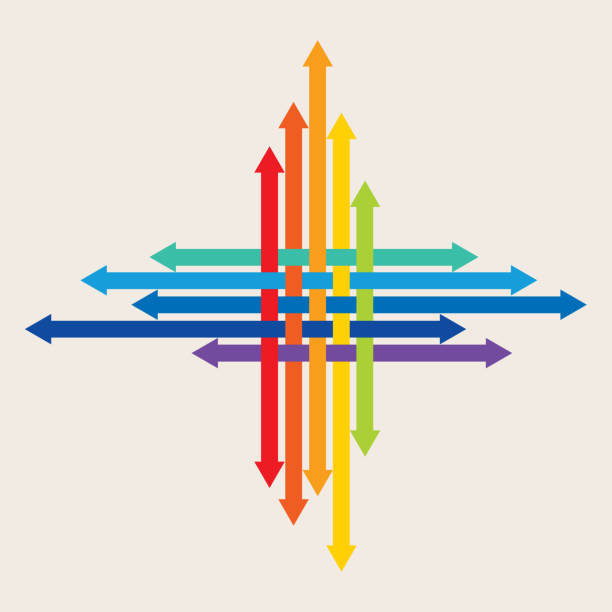 A group of arrows pointing to different directions