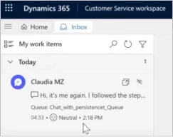 Dynamics 365 Customer Service customized notification to agent