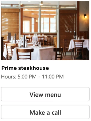 Dynamics 365 Contact Center live chat with rich messaging carousel card