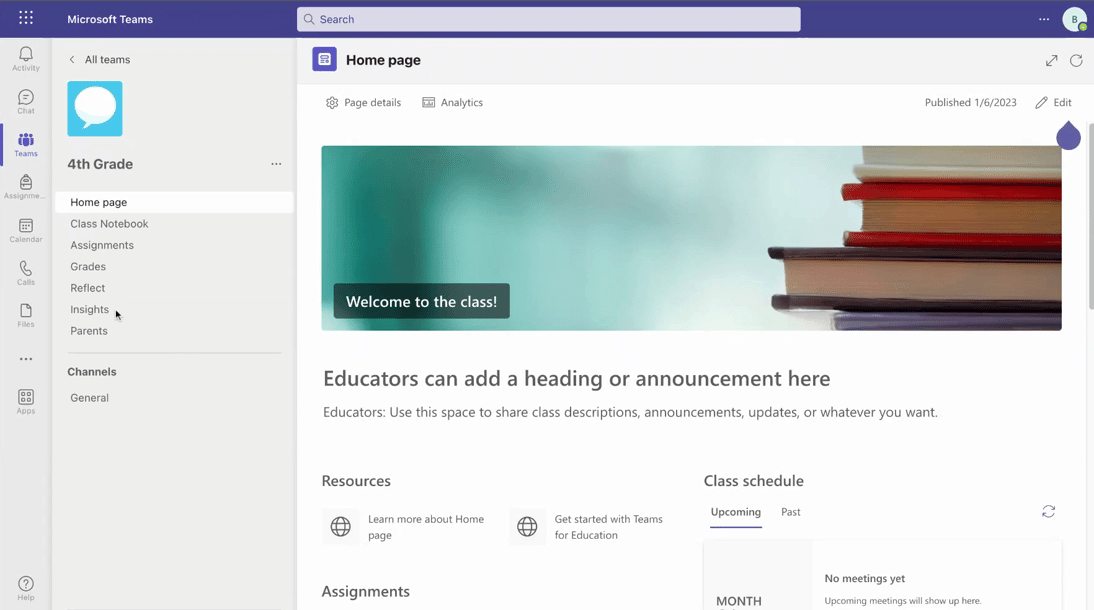 screen recording of the Education Insights dashboard results for Search Coach