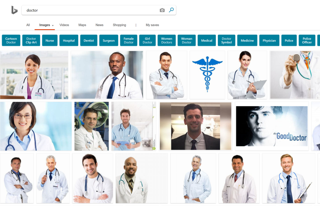 Bing Search images of diverse people.