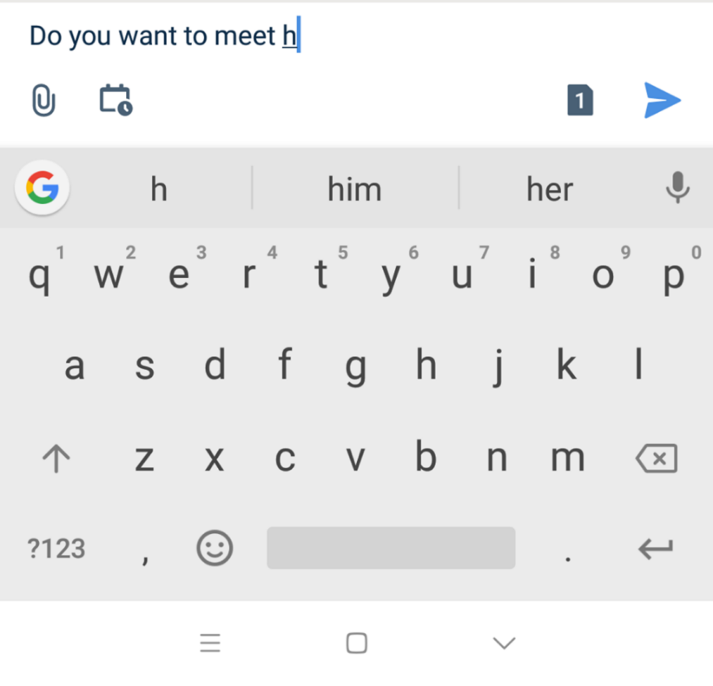 Android's predictive keyboard.
