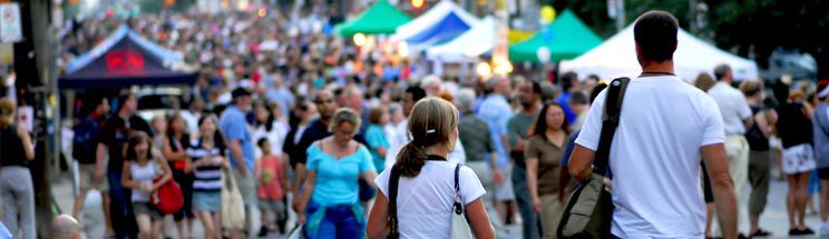 Picture of people walking on the streets
