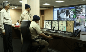 People gathered around computers